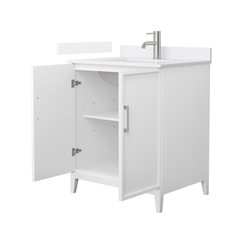 Elan 30'' W Vanity, White, Single, Brushed Nickel