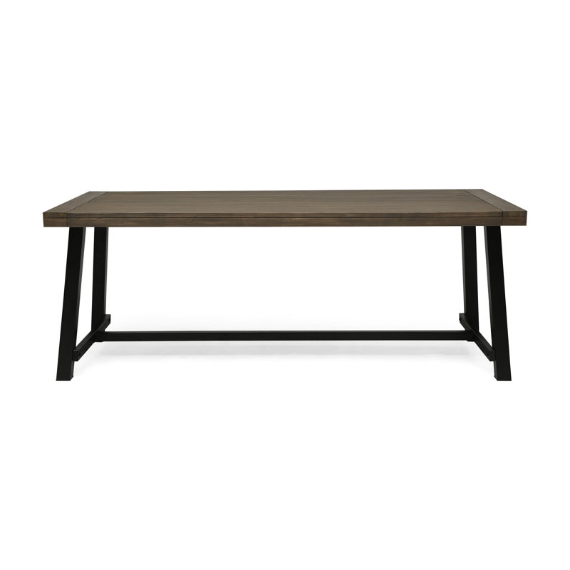 Outdoor Table With Modern Industrial Touch - Grey+Black Patio Built