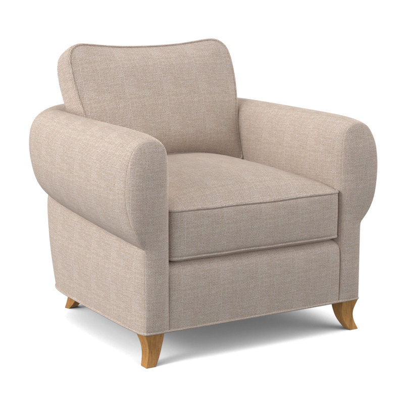 Cocoon Sunbrella® Boucle Armchair, Venice Navy 100% Polyester, Amber