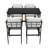 Iron Outdoor Dining Set With Acacia Wood Armrest Suitable For Patio, Balcony Or Backyard-1229102894