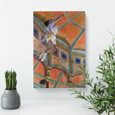 Circus Performer Miss La La by Edgar Degas - Wrapped Canvas
