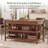 63" Solid Wood Counter Height Bar Table with Storage