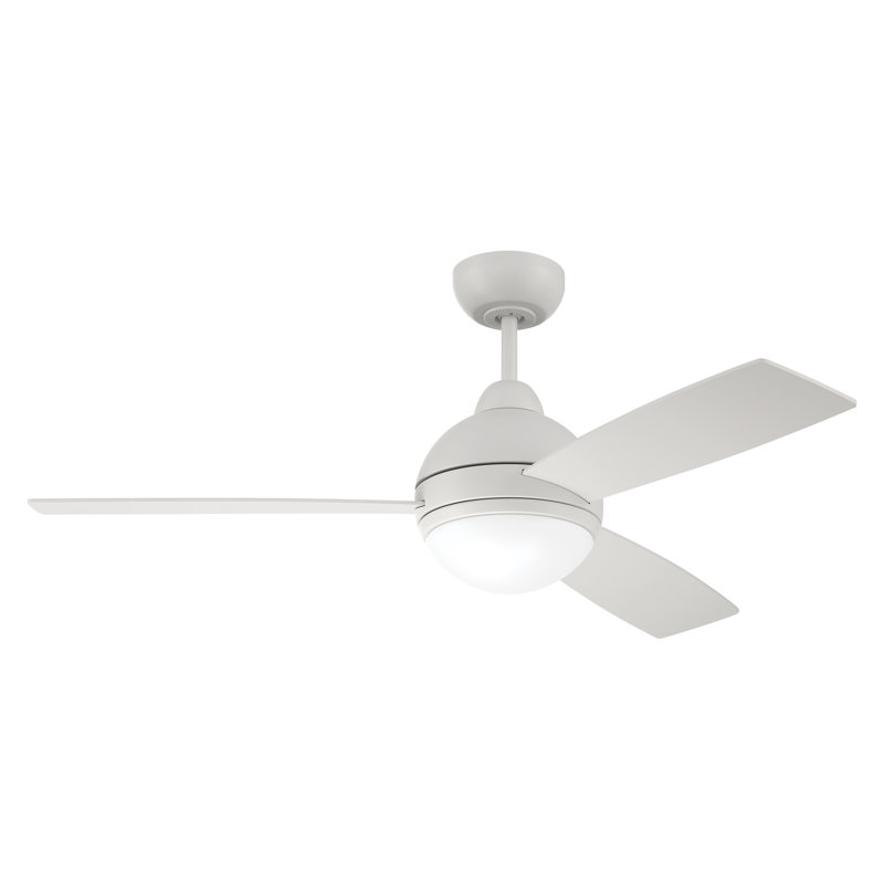52'' Ceiling Fan with LED Lights, White