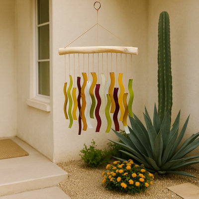 Carillon en verre abstrait pour la maison et le jardin