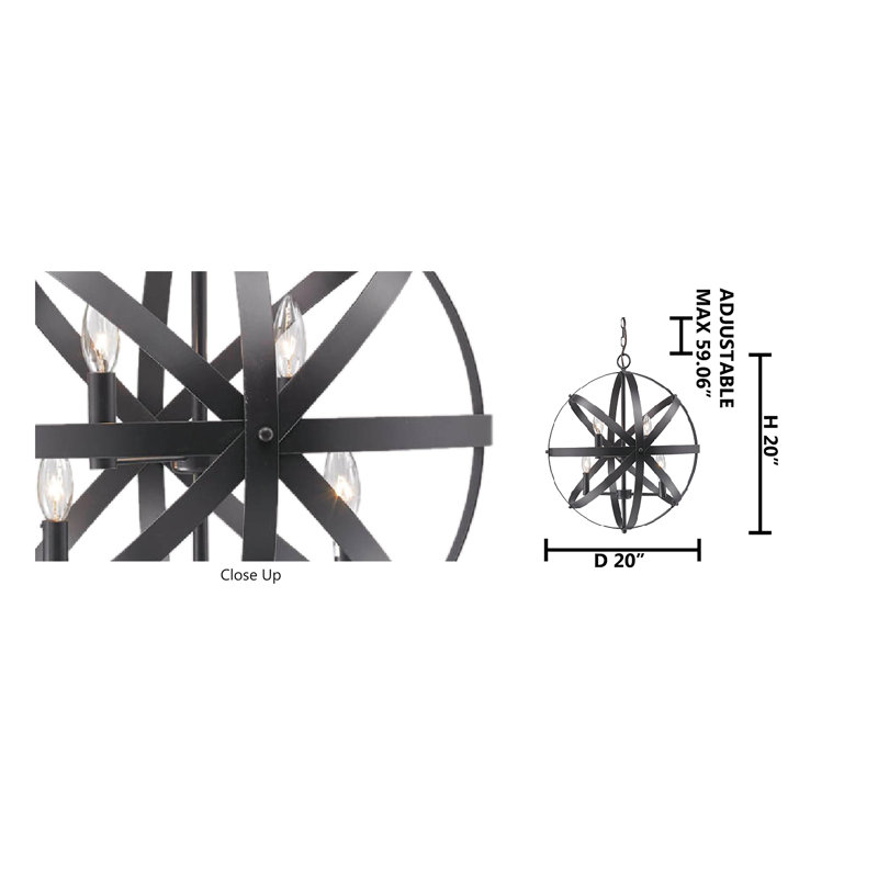 Acelia Modern 4 - Light Sphere Chandelier