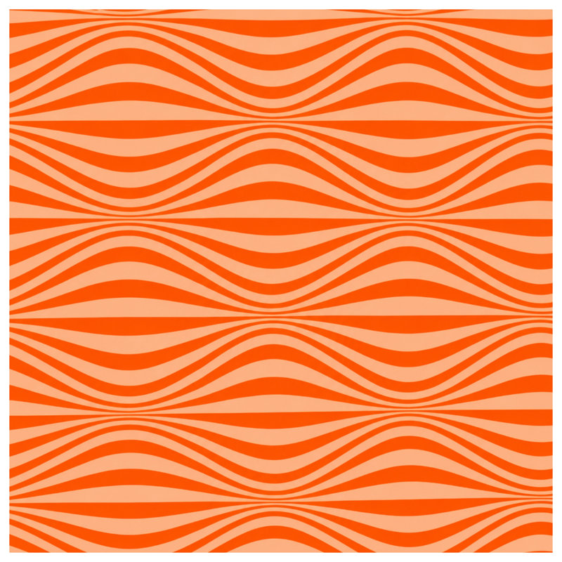 Orange Wavy Lines Blankets, 50in W x 60in H