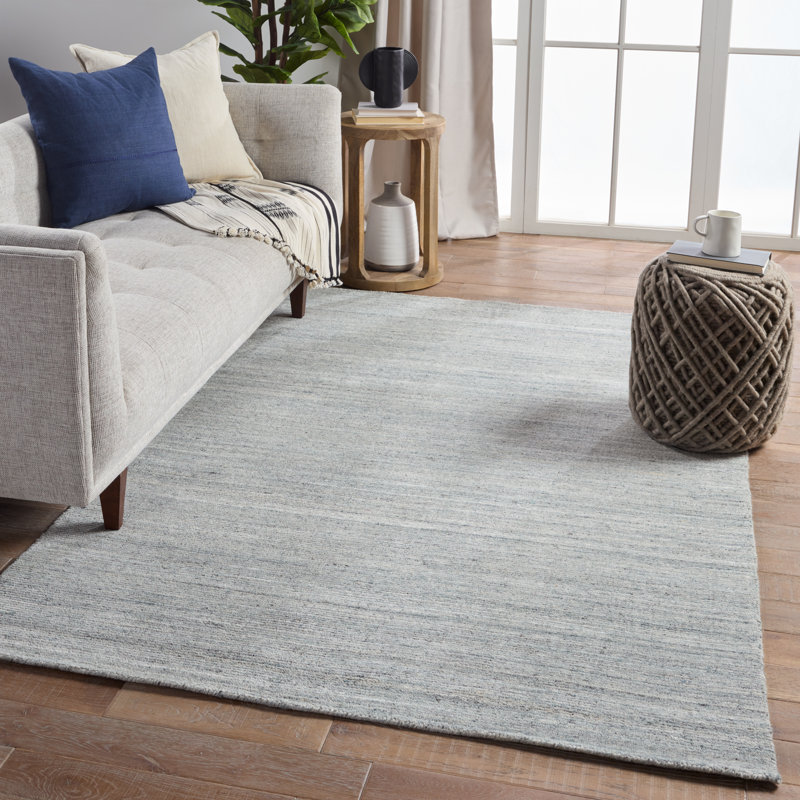 Vassa Blue and Gray Handmade Wool Rug