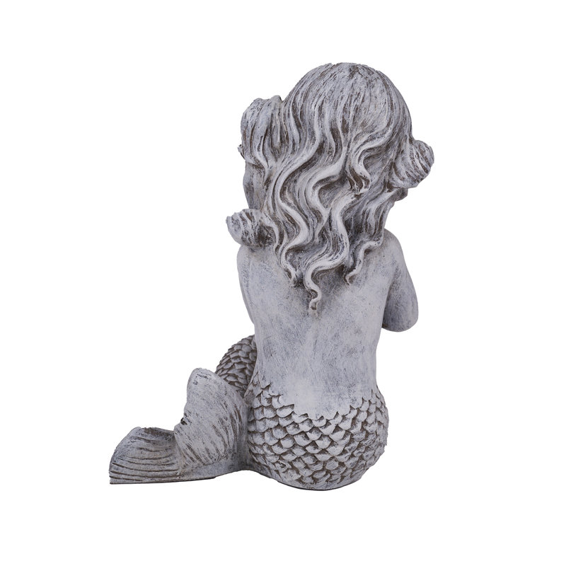 Hi-line Gift Ltd. Mermaid Kneeling And Holding Shell Statue & Reviews 