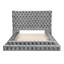 Lit plateforme capitonné surdimensionné de style contemporain avec lit très grand lit 1pc-257819000-257818981