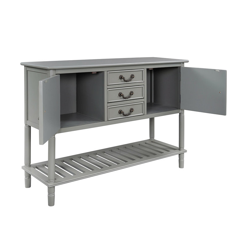 Console en bois massif 34,22 po Gowans, gris