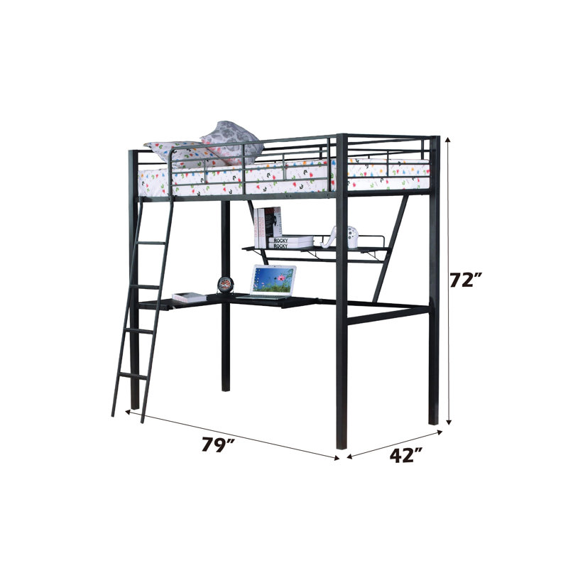 Lit mezzanine avec bureau Senon