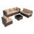 Beige Cushion/Brown Frame