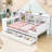 Wooden Daybed With Three Drawers, USB Ports and desk-1095943886-1095943887