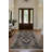 Rayhan Collection Digital Print Cotton-Polyester Gray Moroccan Rug-1105822602