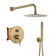 10 Inch Round Wall Mount Shower Faucet System Luxury Rainfall Shower Head with Rough-in Valve