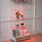 Quick - Assembly 4 Tier Tempered Glass Storage Case With 13 Colour Led Lighting, 2 Drawers And Design For Living Room, Office White Natural Modern Stylish Door Display Cabinet Lights, Large Shelves-2104419231