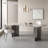 Gray Solid back side Chair(Set of 2)
