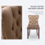 Ensemble de 4 chaises de salle à manger rembourrées en velours, kaki-2134824692-2134824695