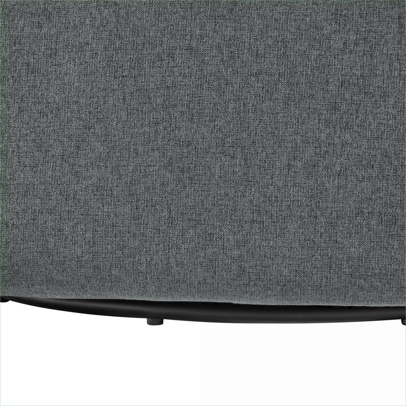 Sièges d'appoint de salon | Fauteuil demi-tonneau pivotant à 360 degrés en tissu gris froid, Gris