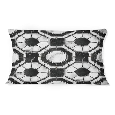 Coussin lombaire noir octogonal - transitionnel