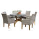 Akiva 52'' Round 6 - Person Outdoor Dining Set with Sunbrella Cushions