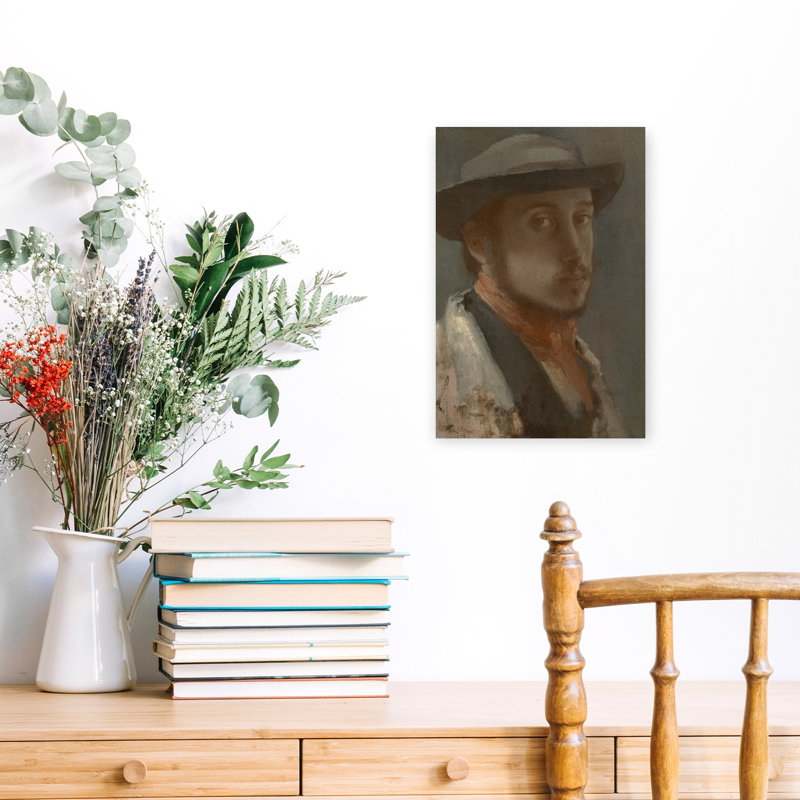 Autoportrait, vers 1857-1858, estampe d'art mural abstraite contemporaine., H 18 po x l 12 po