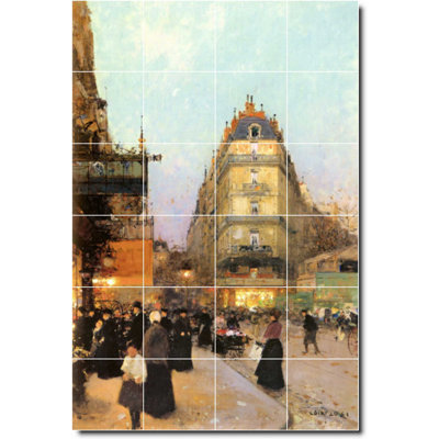 24" x 36" Ceramic Painting Decorative Mural Tile 6" x 6"