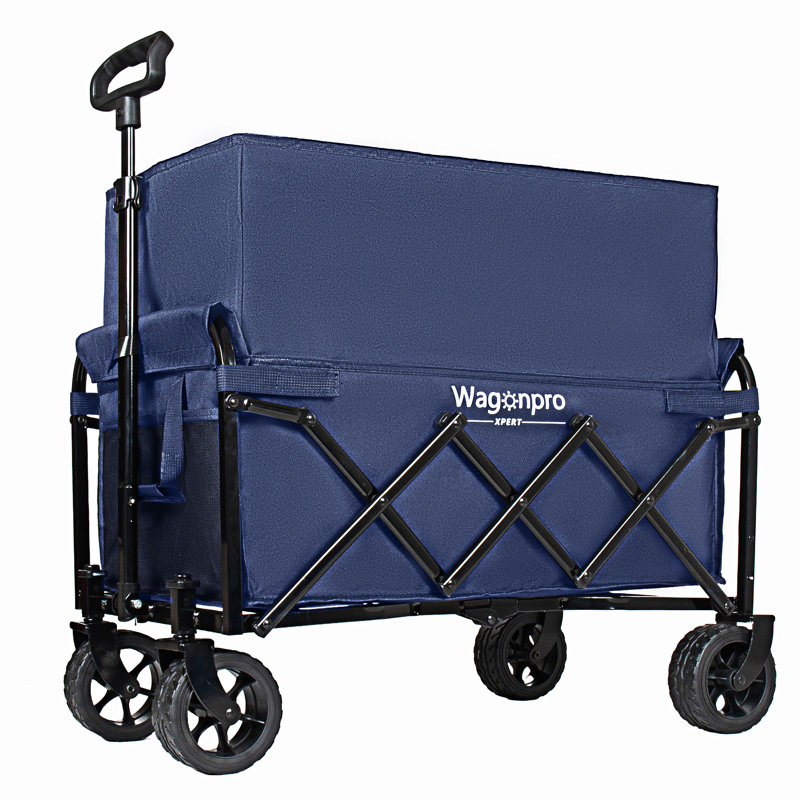 Expandable Dual-Layer Utility Wagon, Dark Blue