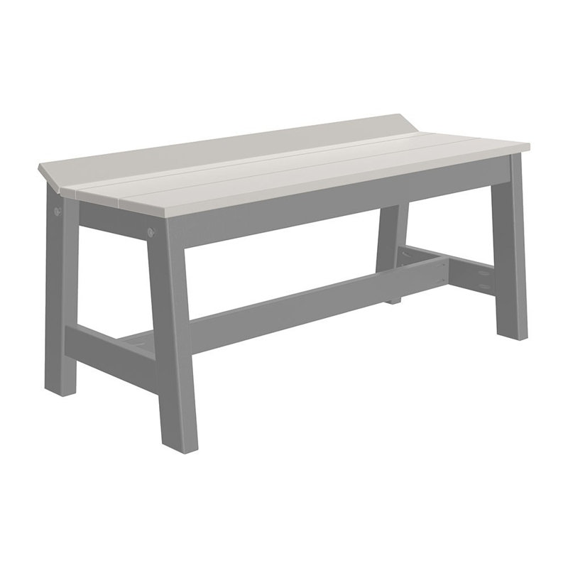Banc de pique-nique en plastique Glenarm Café, Gris colombe / ardoise