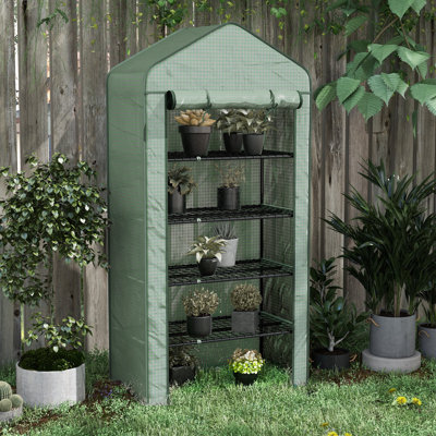 Belden 5-Tier Widened Mini Greenhouse With Steel Frame And PE Cover