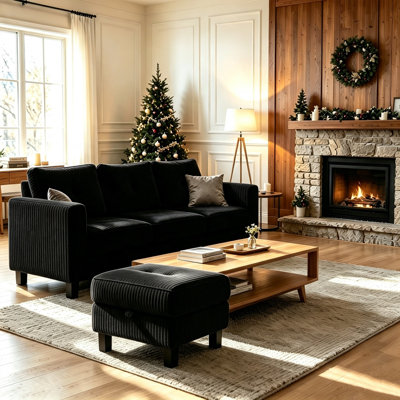 78''L‑Shaped Sectional Sofa with Storage Chaise