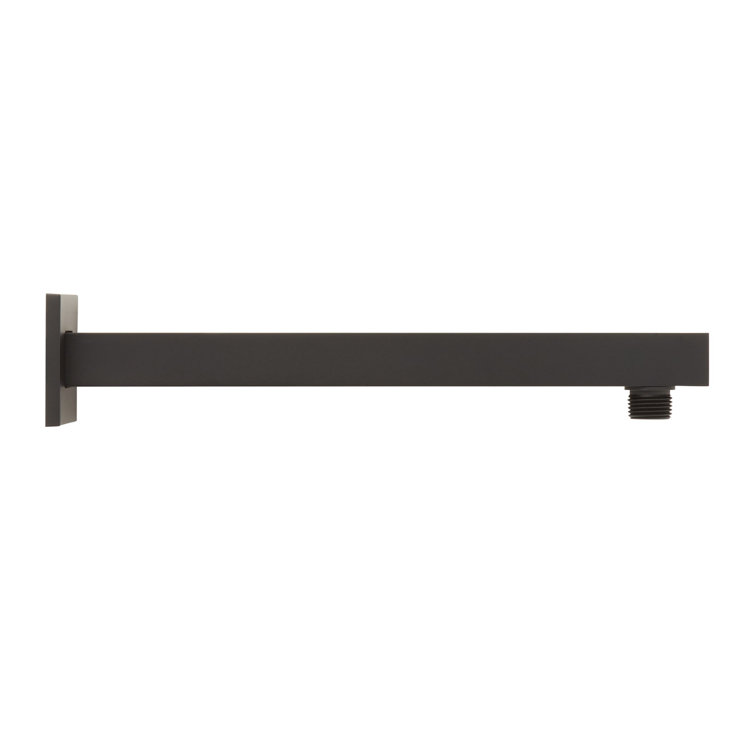Signature Hardware 12" Modern Square Wall Mount Shower Arm with Flange