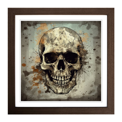 Skull No.1 - Single Picture Frame Print on Wood