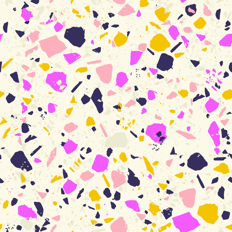 Terrazzo Rustic Pattern Peel And Stick Wallpaper, 16.67" L x 25" W
