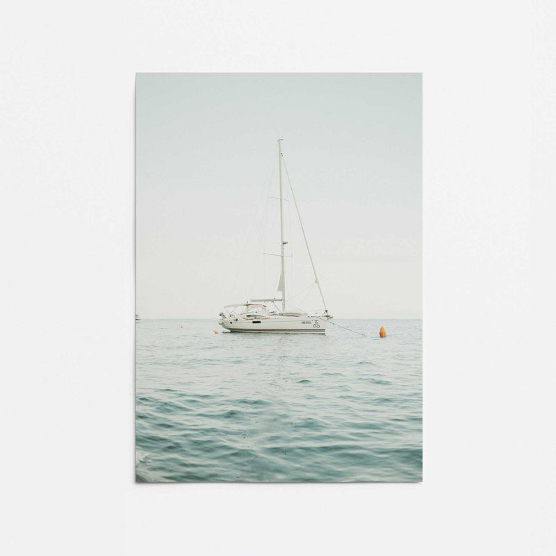 Impression de voile sereine, Papier, H 14 po x l 11 po x P 0,1 po