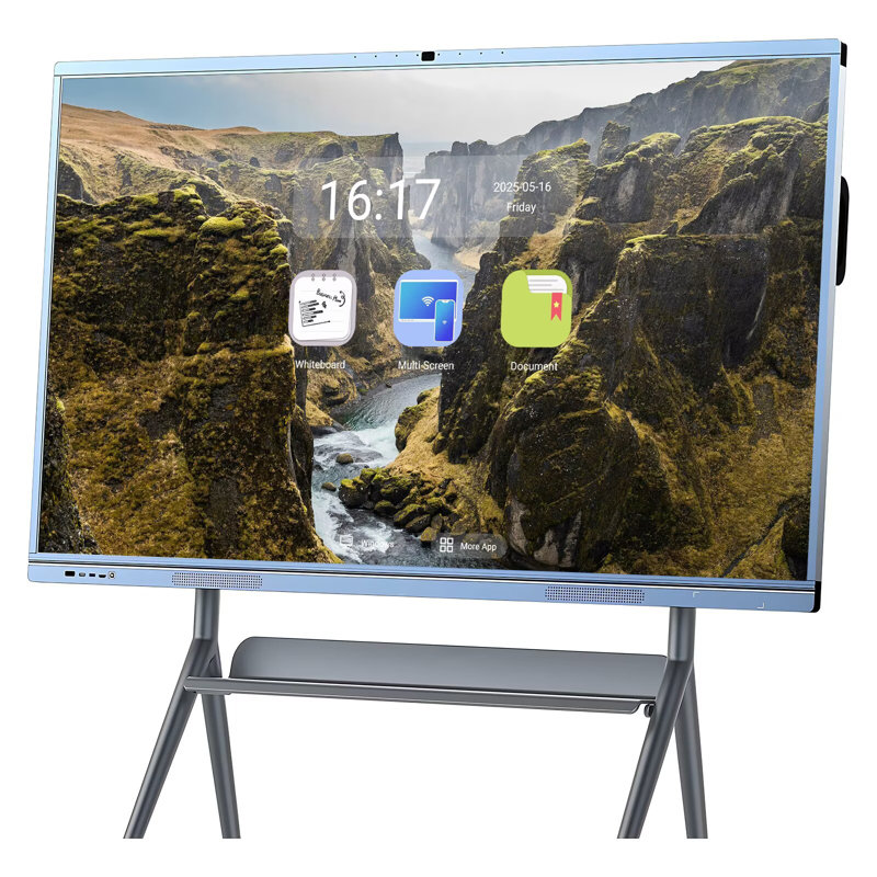 JYXCN Présentoir de présentation professionnel 65 po, écran divisé 4K, lecteur multimédia USB