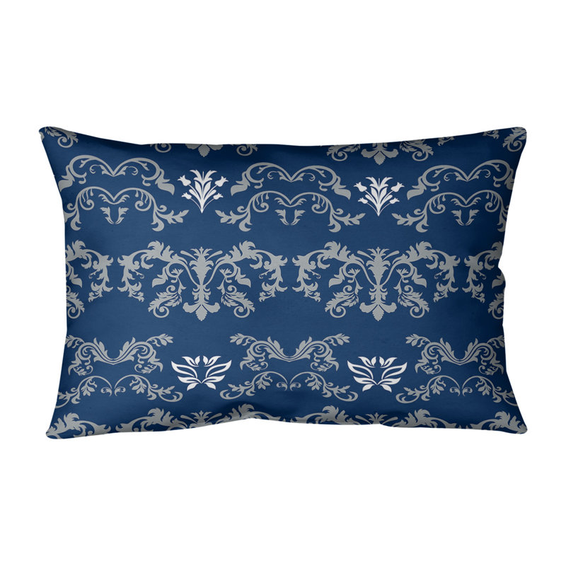 Housse de coussin Football Baroque, Polyester filé, Gris / bleu bolide / blanc