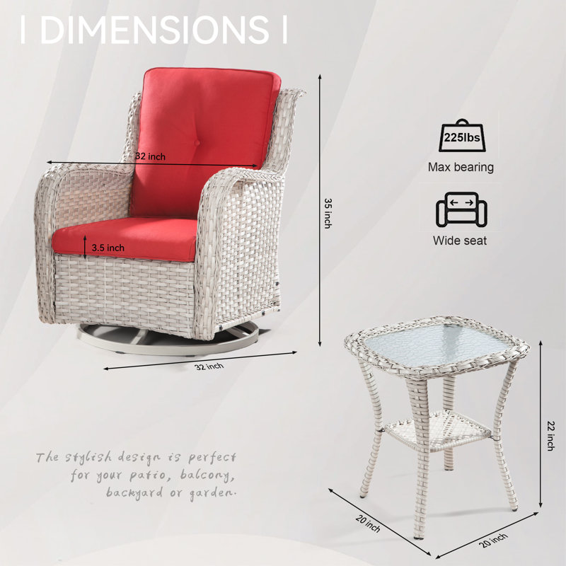 Ensemble de conversation avec coussins Isella, Rouge, Gris