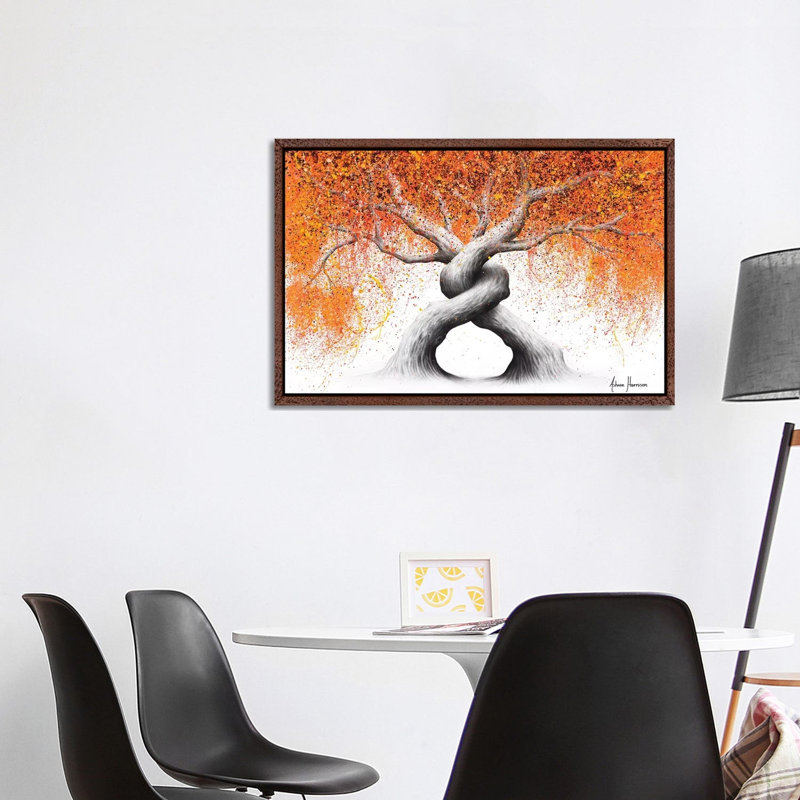Twisting Love Trees by Ashvin Harrison - Print on Canvas, Classic Brown Wood Framed, 101.6 cm H x 66.04 cm W