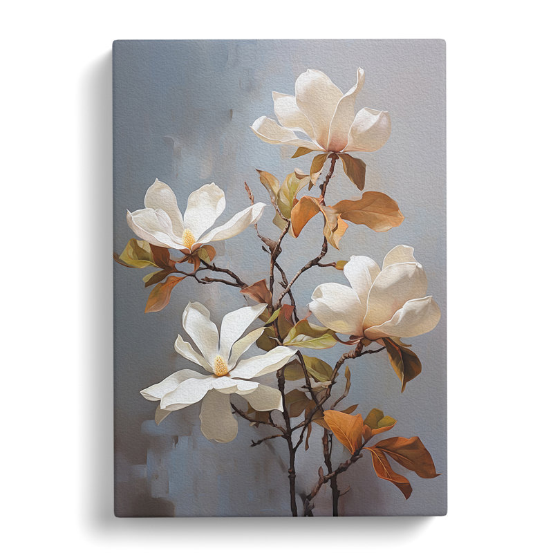 Magnolia Flower Impressionism - No Frame Print, 60cm H x 40cm W x 3cm D