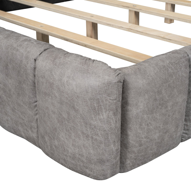 Lit plateforme tapissier en polyester épais