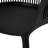 Dahlia Chair - Outdoor Use. Black Polypropylene, . Modern Style. 33''H X 22.5''W 21.5''D. And Stable Minimalist Lines Curves.