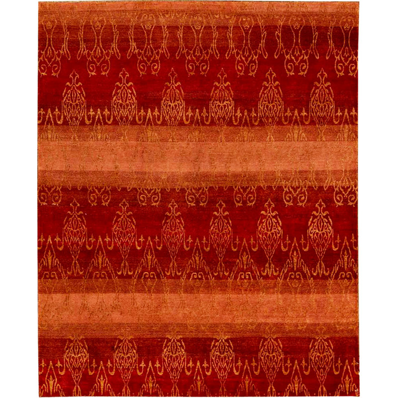Tapis rouille et doré de haute qualité noué à la main