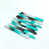 Turquoise / gris foncé