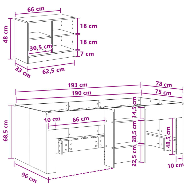 High Sleepers, Small Single (2'6)
