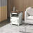 Modern Farmhouse End Table with Shelf and Cupboard, White-1780114135-1787828016