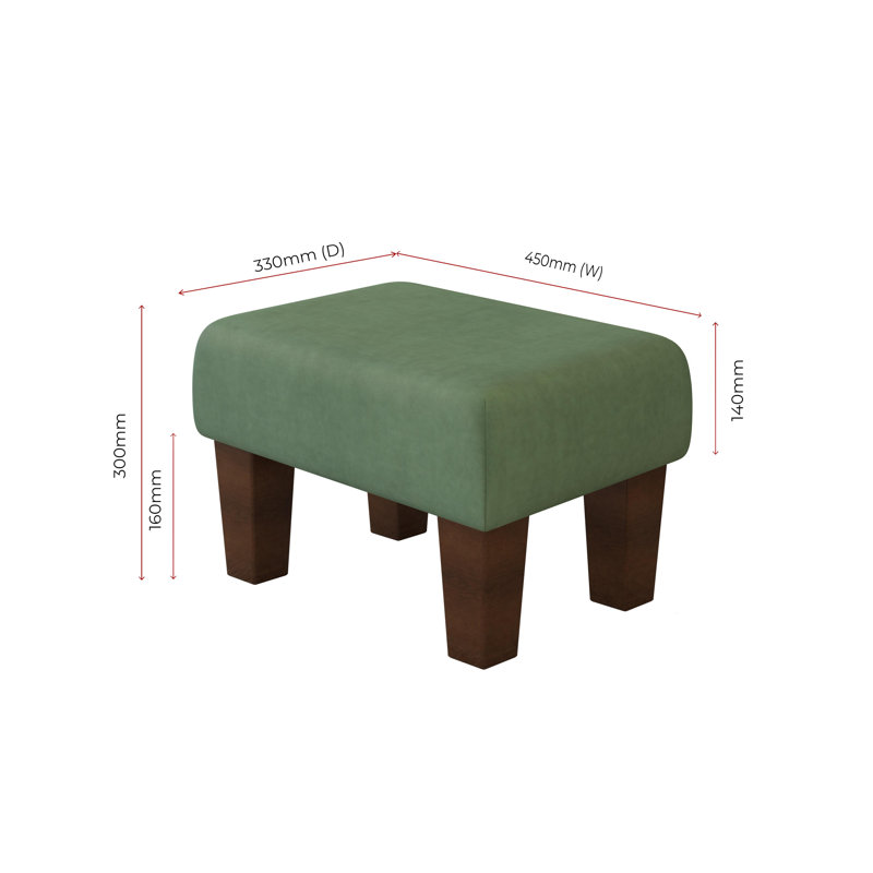 Autryville Wood Contemporary Leg, Mahogany, Aqua Blue, Velvet