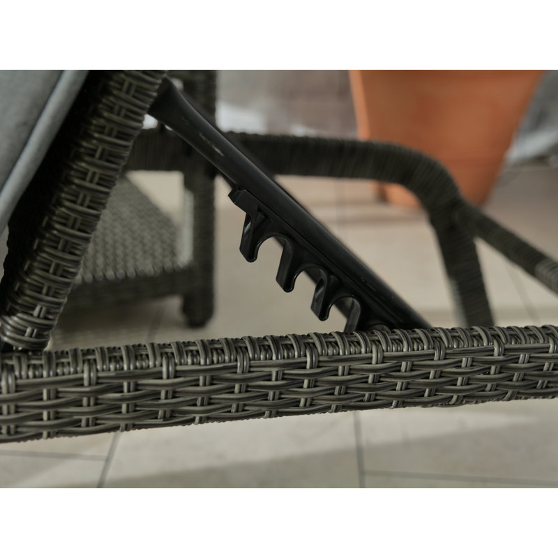 PARIS Adjustable Sunlounger Manual Multi Position Backrest including Cushion