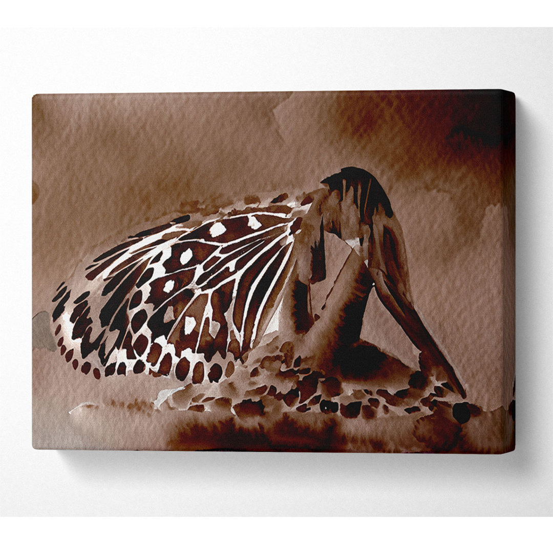 Chocolate Butterfly Landing - Leinwanddrucke auf Leinwand