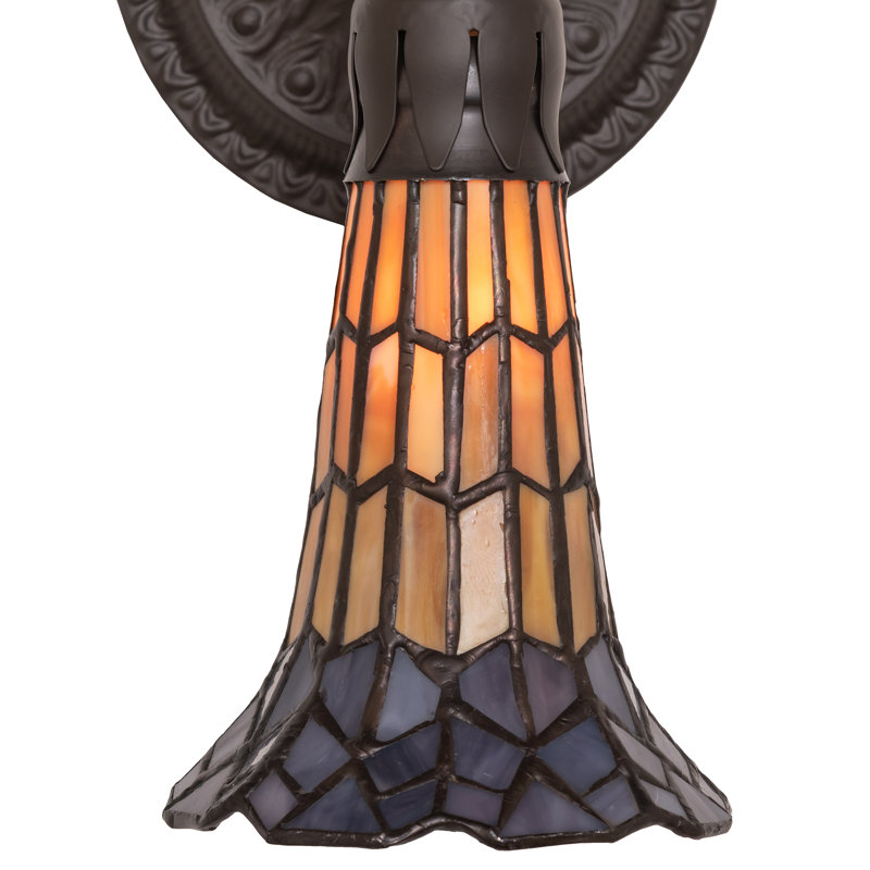 Gazon Armed Sconce, Amber/Purple